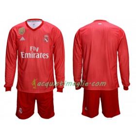 Divisa di Calcio Real Madrid Bambino Terza 2018/2019 Manica Lunga